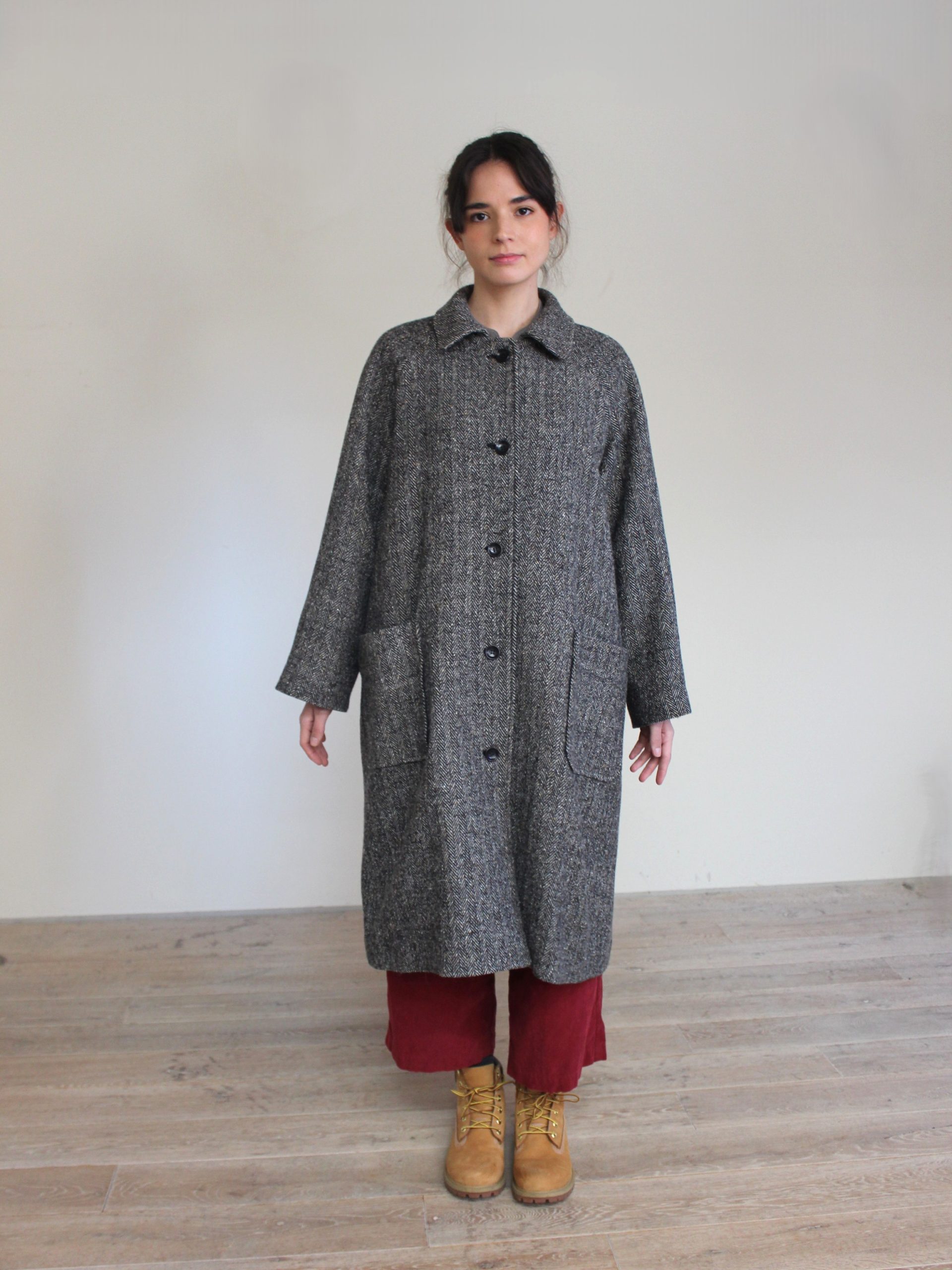 Lila Herringbone Coat