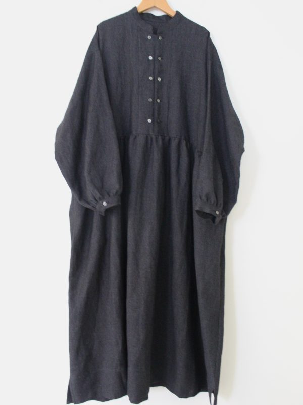 Wool Linen Gauze Dress - Image 3