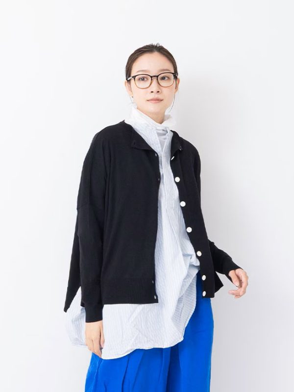 Veritecoeur Cotton-Silk-Cashmere 2Way Cardigan