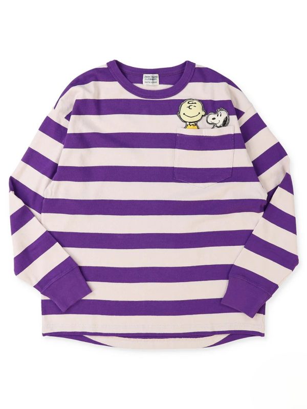 Wide Striped SNOOPY Tee - Image 4