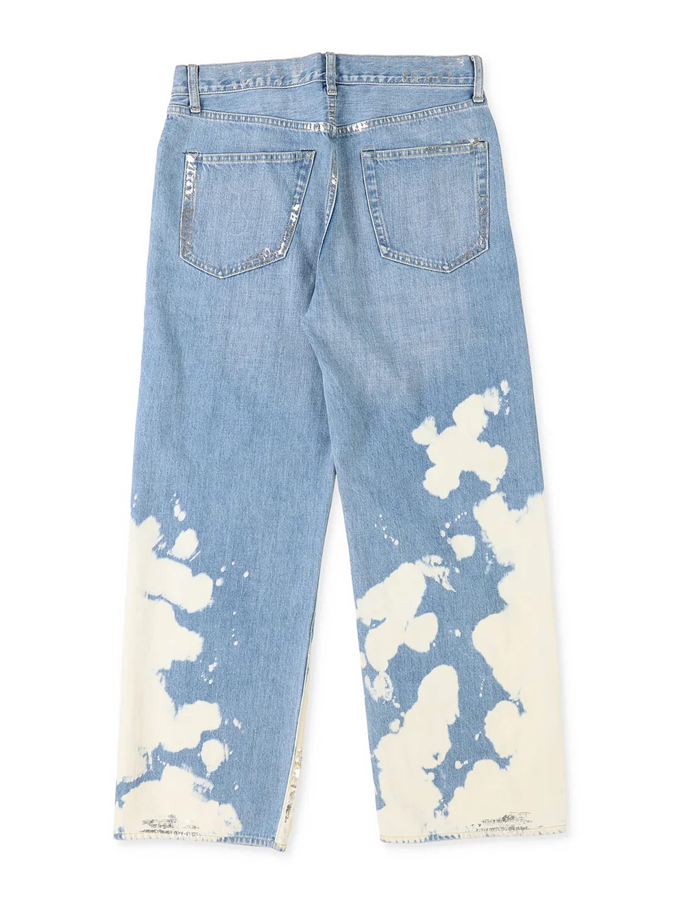 Shiny Denim Loose 5 Pocket Pants