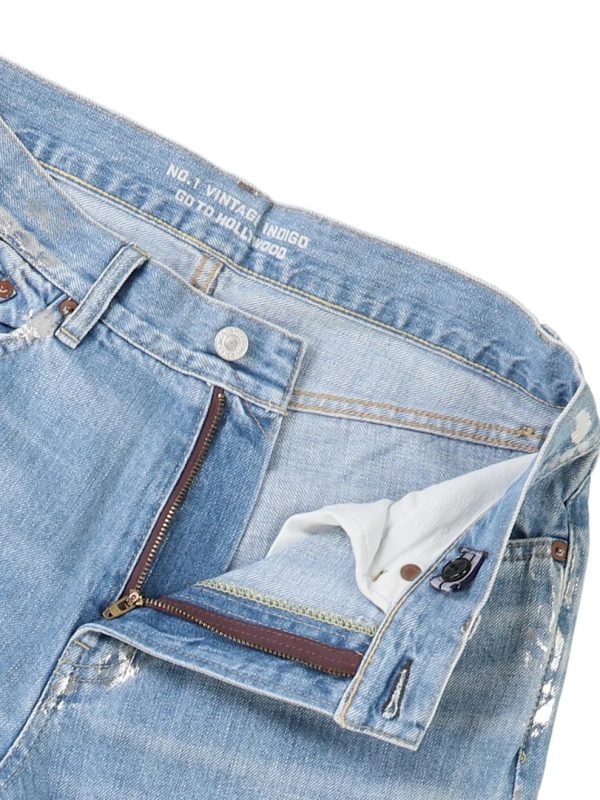 Shiny Denim Loose 5 Pocket Pants - Image 6