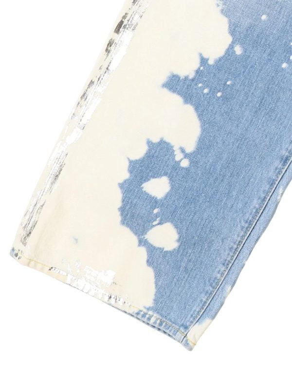Shiny Denim Loose 5 Pocket Pants - Image 7