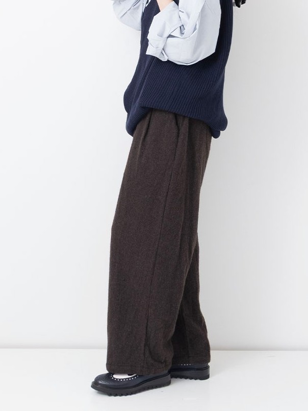 Veritecoeur Wool Tuck Pants