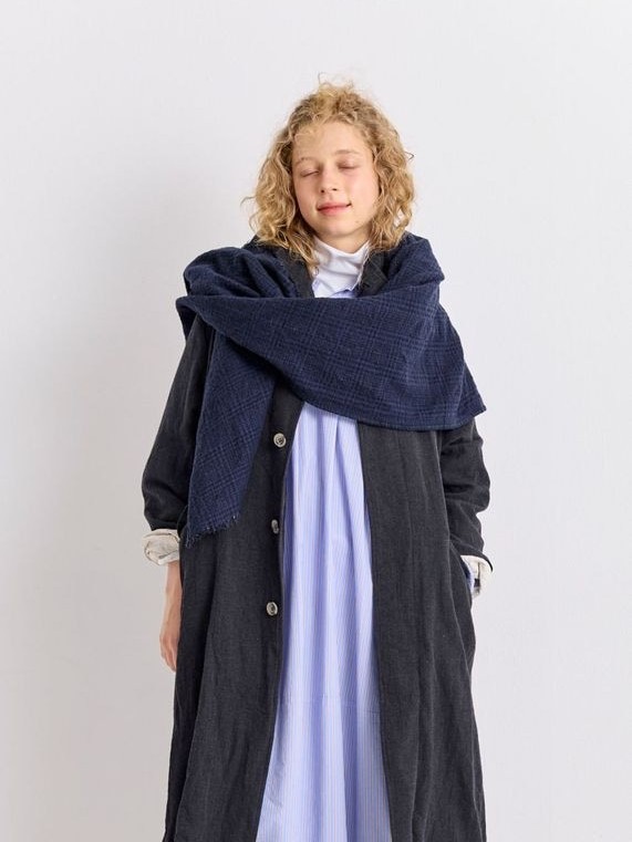 Veritecoeur Cotton Wool Check Stole