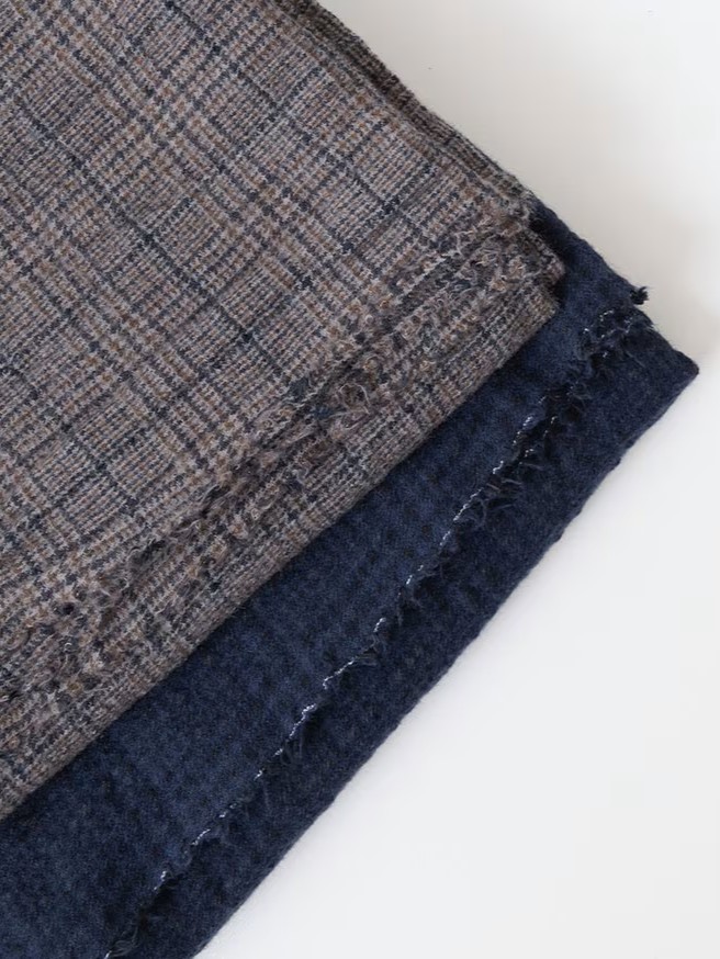 Veritecoeur Cotton Wool Check Stole
