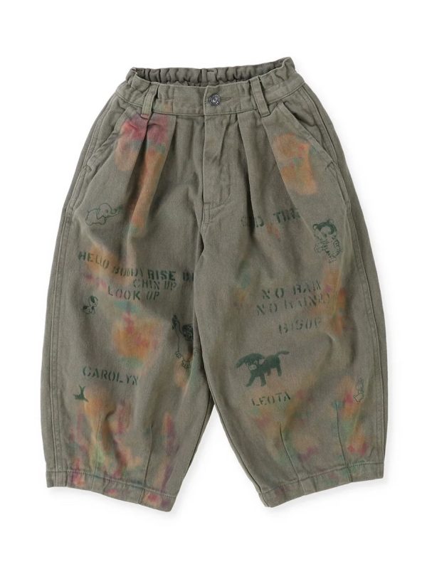 Wool Lining Colorful Balloon Pants