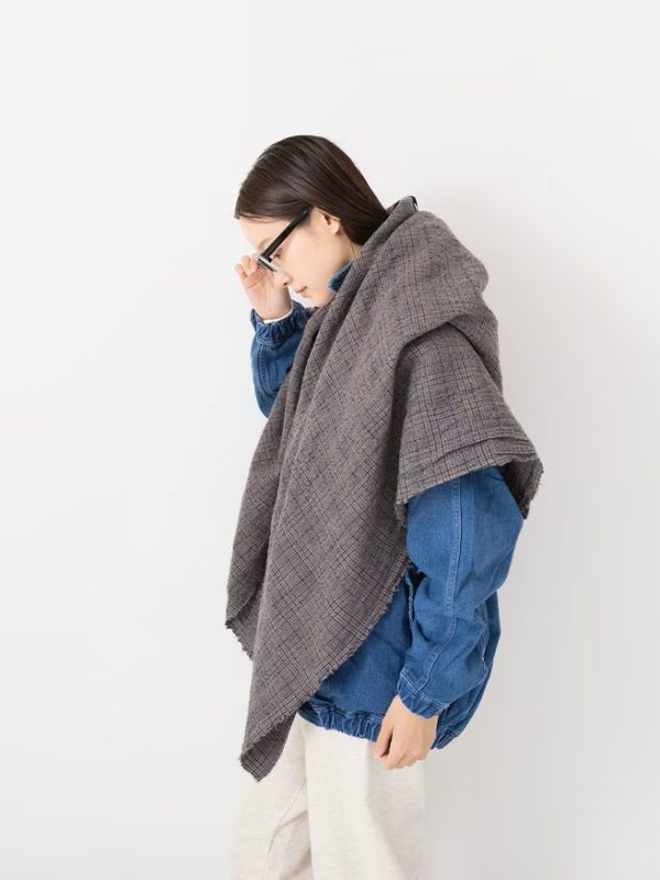 Veritecoeur Cotton Wool Check Stole