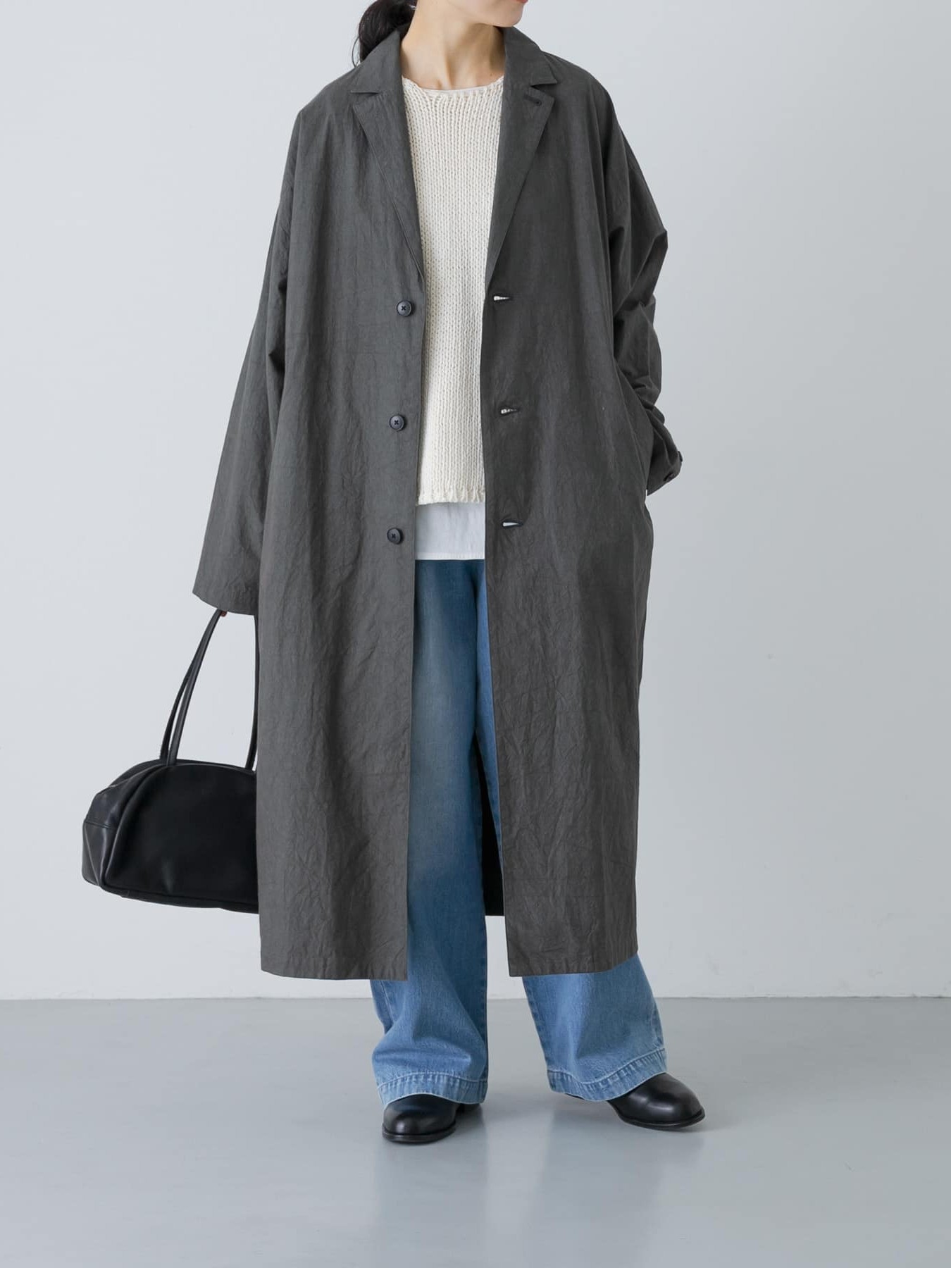 KAGURE Tailored Collar Shop Coat