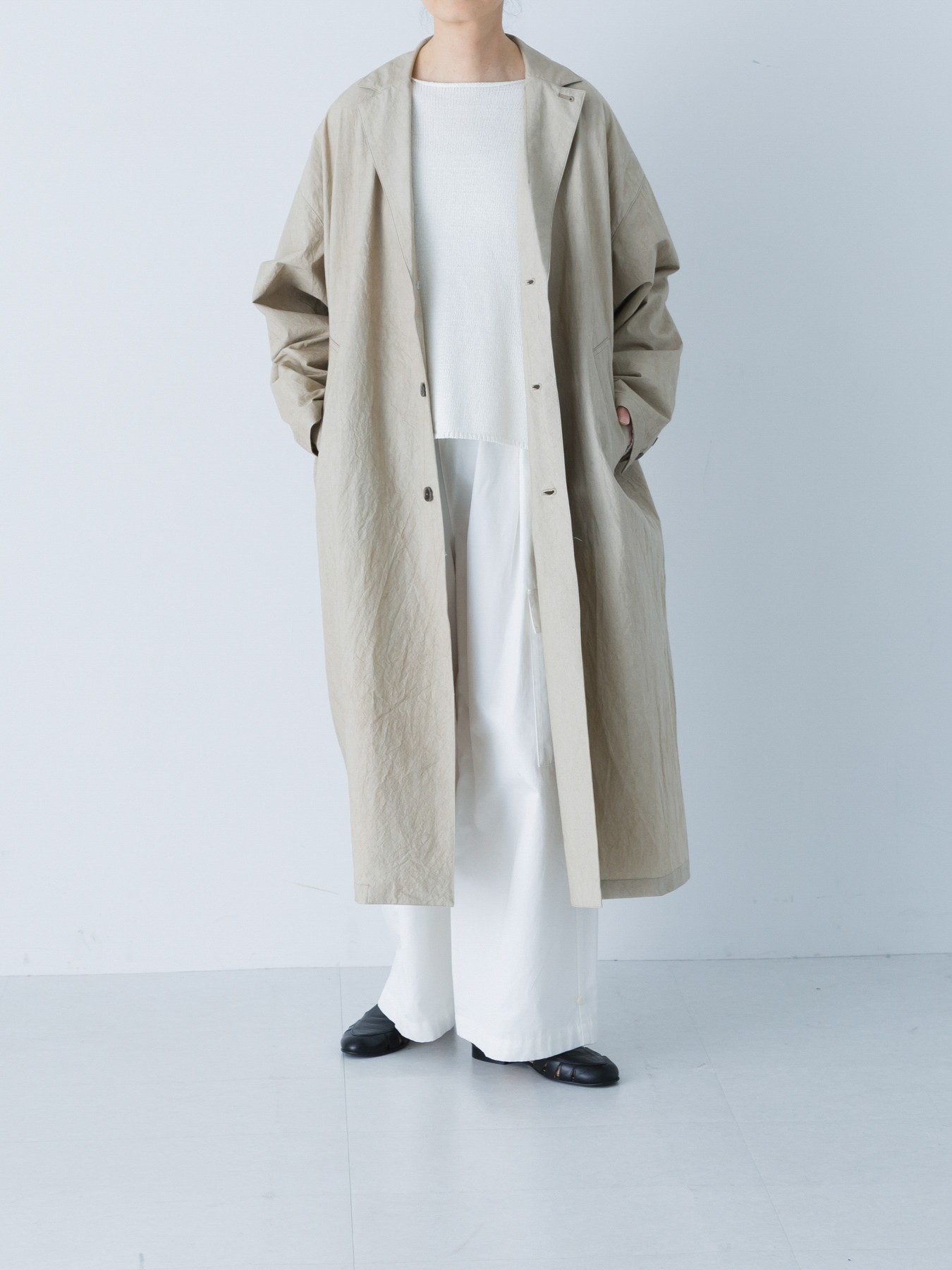 KAGURE Tailored Collar Shop Coat