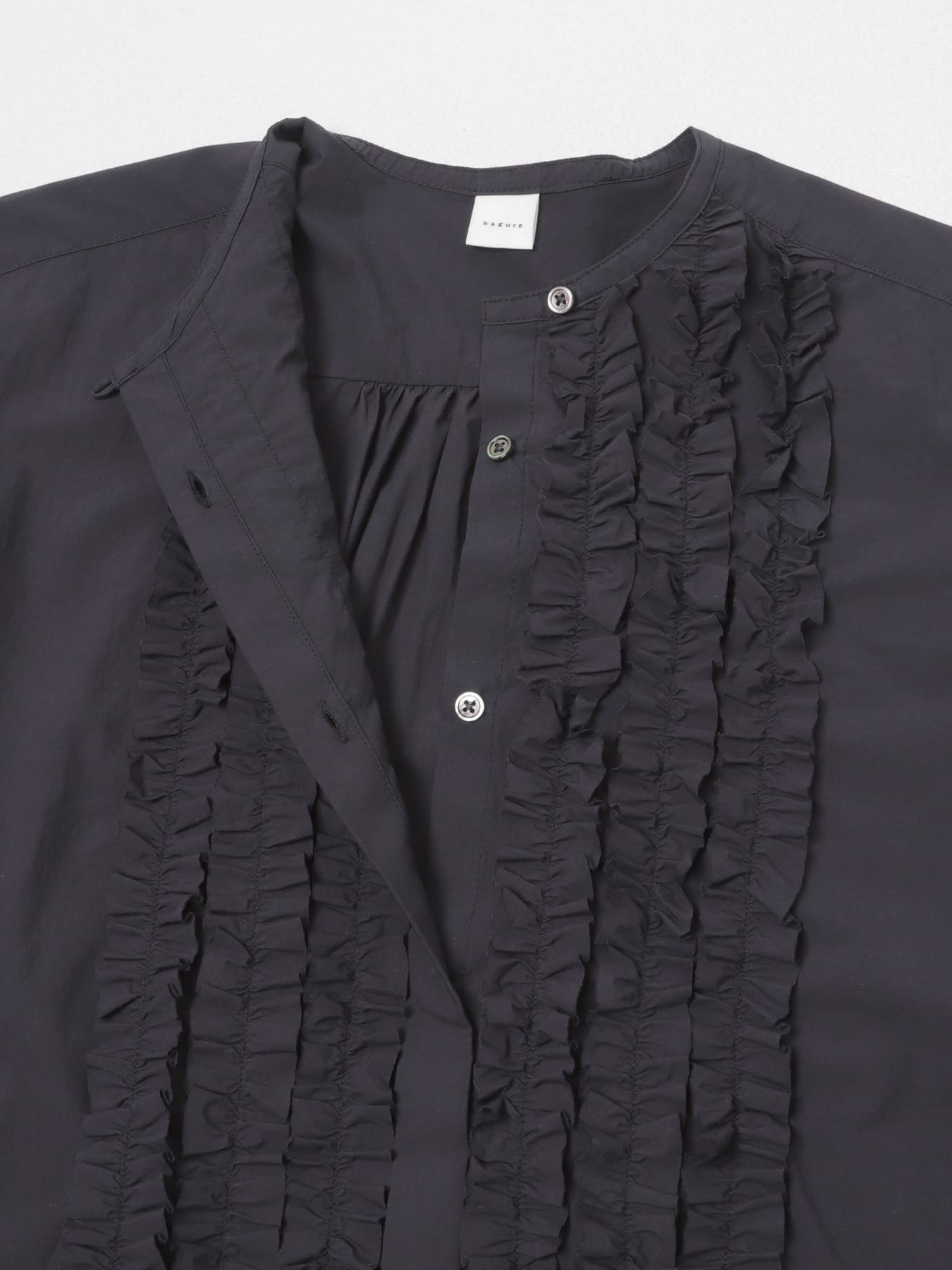 KAGURE Cotton Frill Wide Shirt