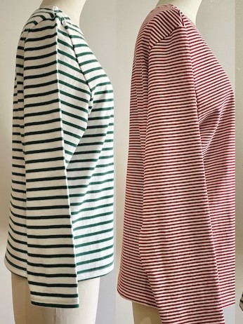 ROSANNA Border Jersey Boat-Neck Tee
