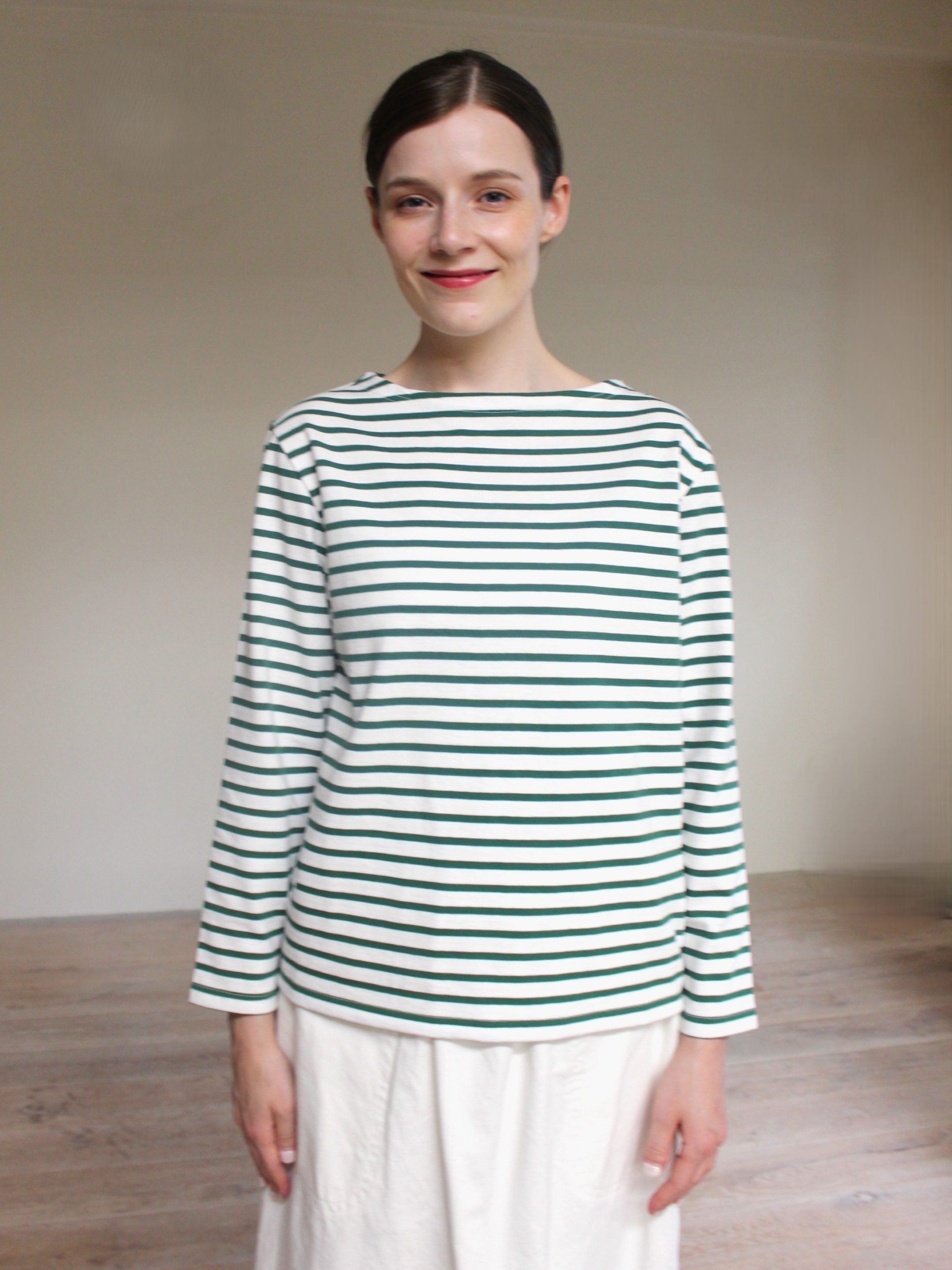 ROSANNA Border Jersey Boat-Neck Tee