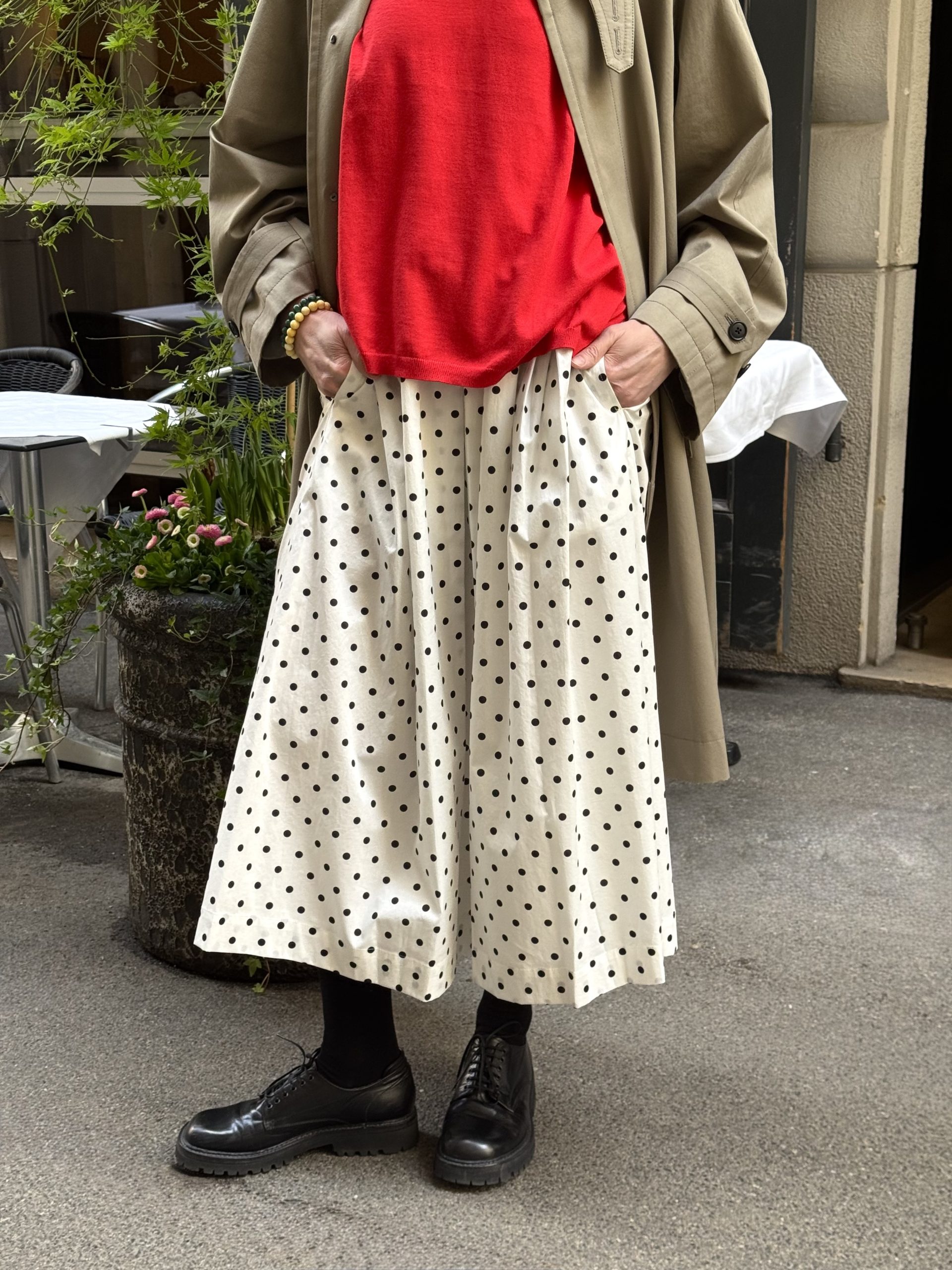 Polka Dot Cotton Skirt