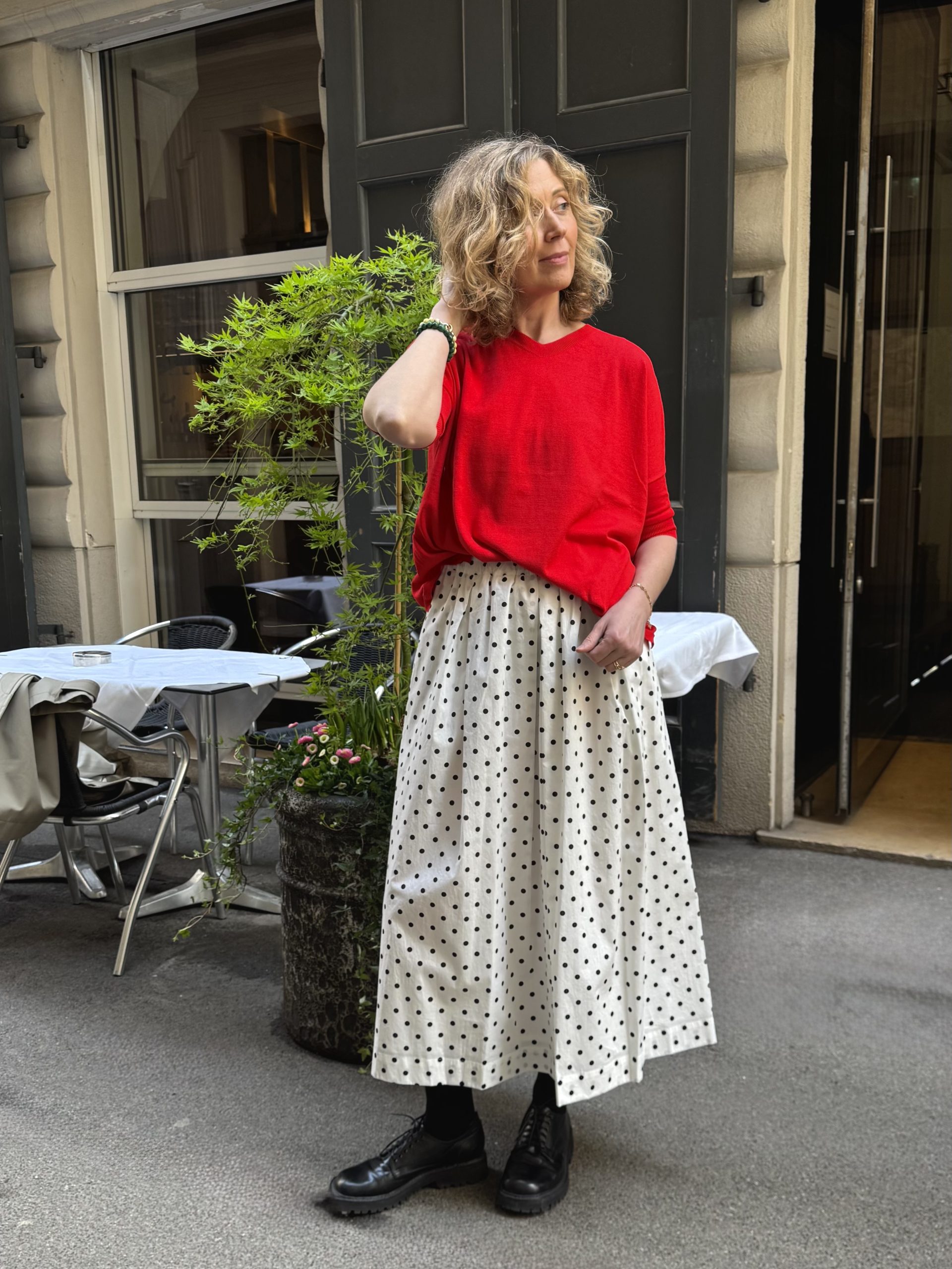 Polka Dot Cotton Skirt