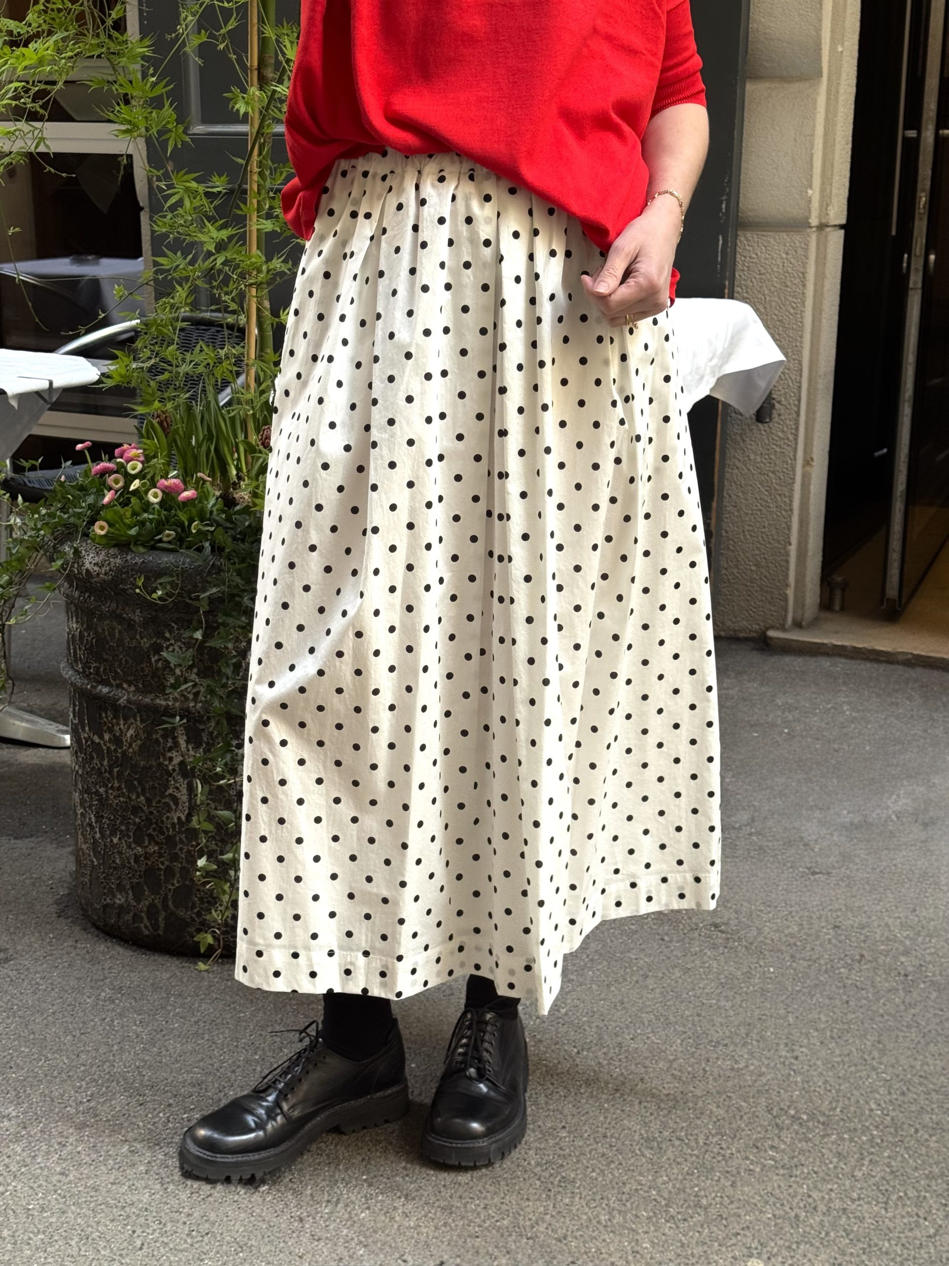 Polka Dot Cotton Skirt
