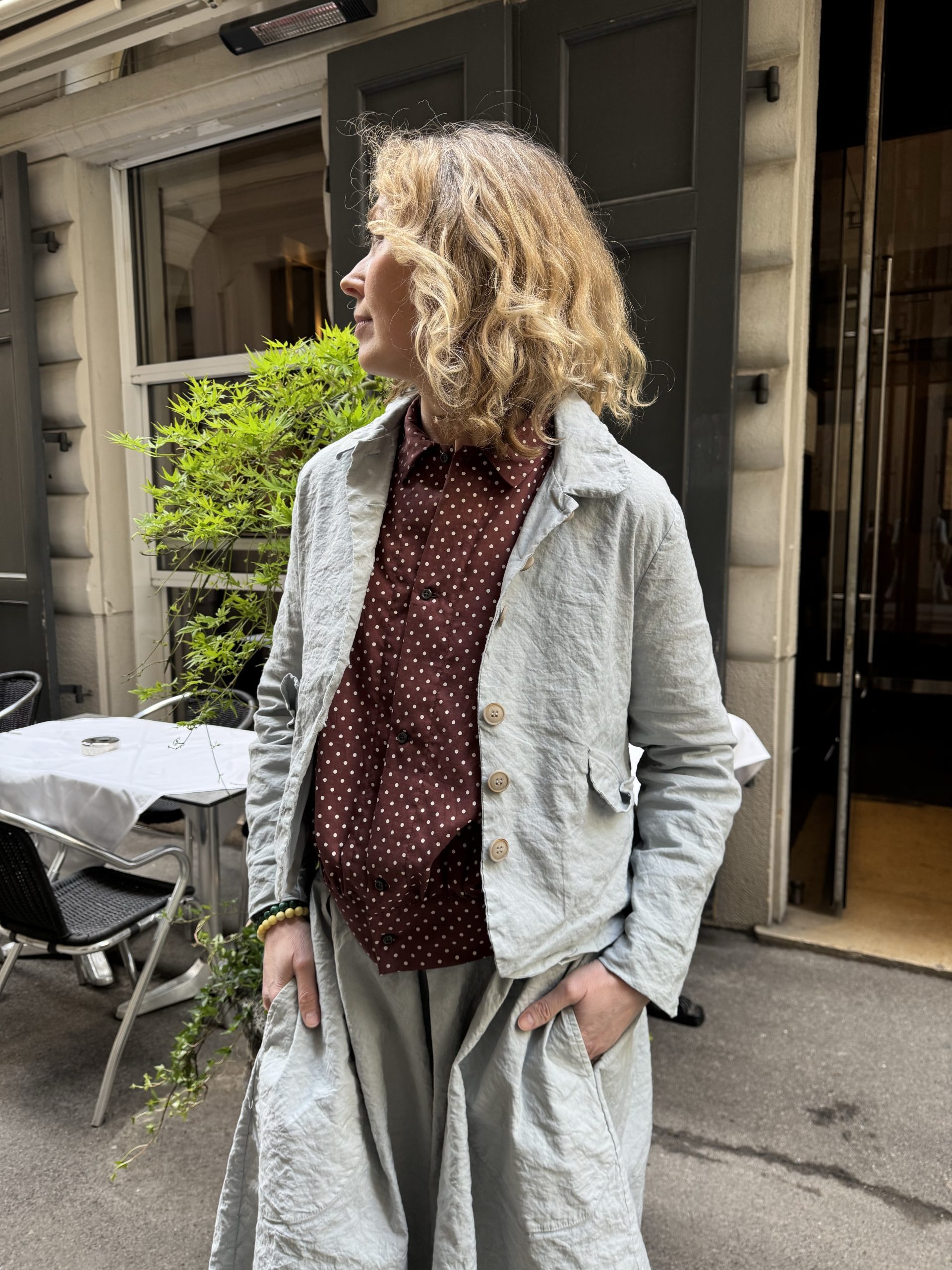 Aequamente Round Collar Jacket