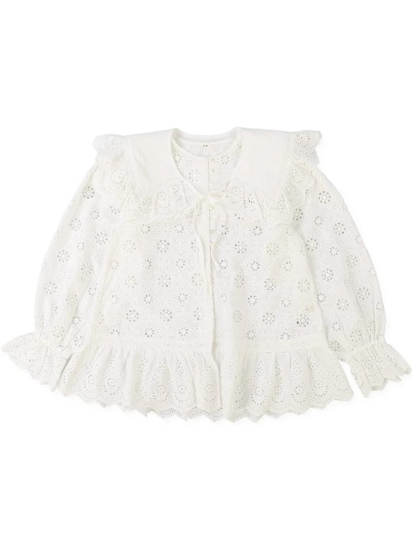 Cutwork Collar Blouse