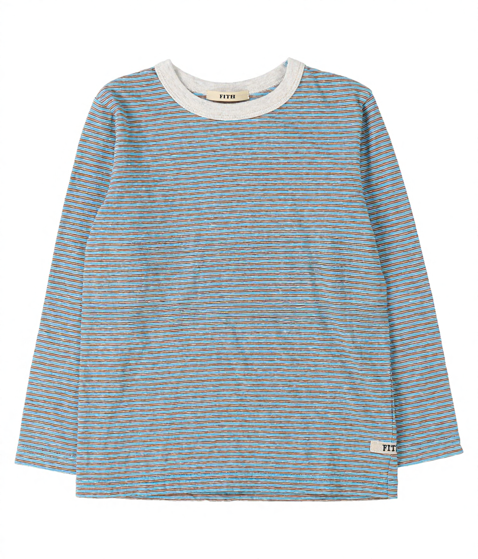 Recycled Cotton Striped L/S Tee