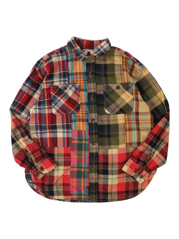 Uneven Colorful Plaid Shirt