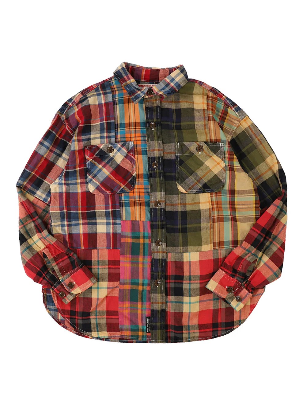 Uneven Colorful Plaid Shirt