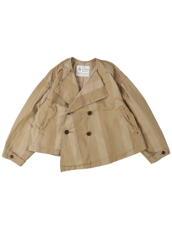 Striped Chino Short Trench Coat