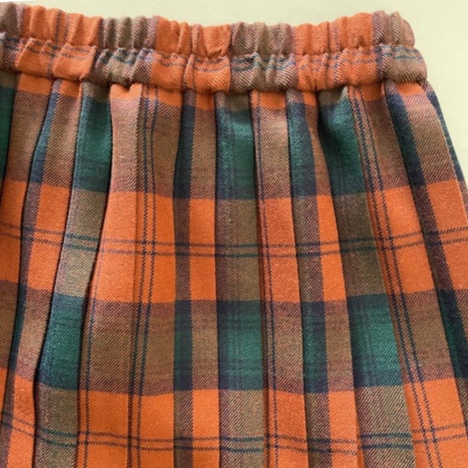 Hanna Tartan Check Wool Skirt