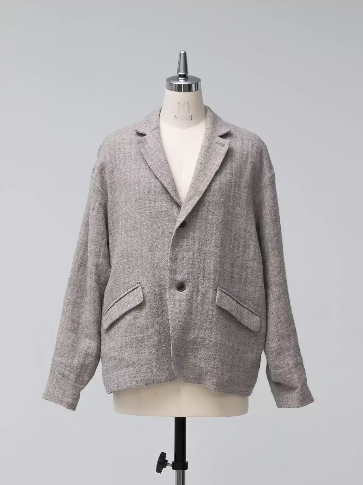 KAGURE Wool Linen Blend Tailored Jacket